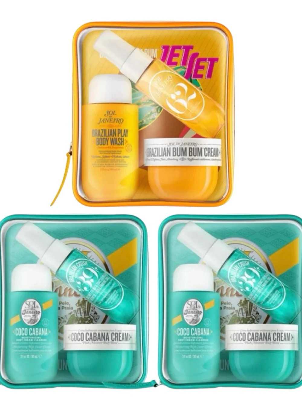 Sol de Janeiro Travel Body Wash & Cream Set - Yellow & Teal